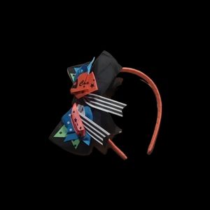 Girls Multi-colored, Multi-Bowed Headband